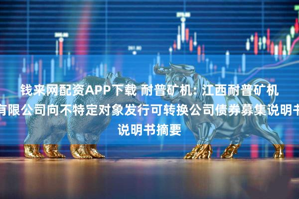 钱来网配资APP下载 耐普矿机: 江西耐普矿机股份有限公司向不特定对象发行可转换公司债券募集说明书摘要
